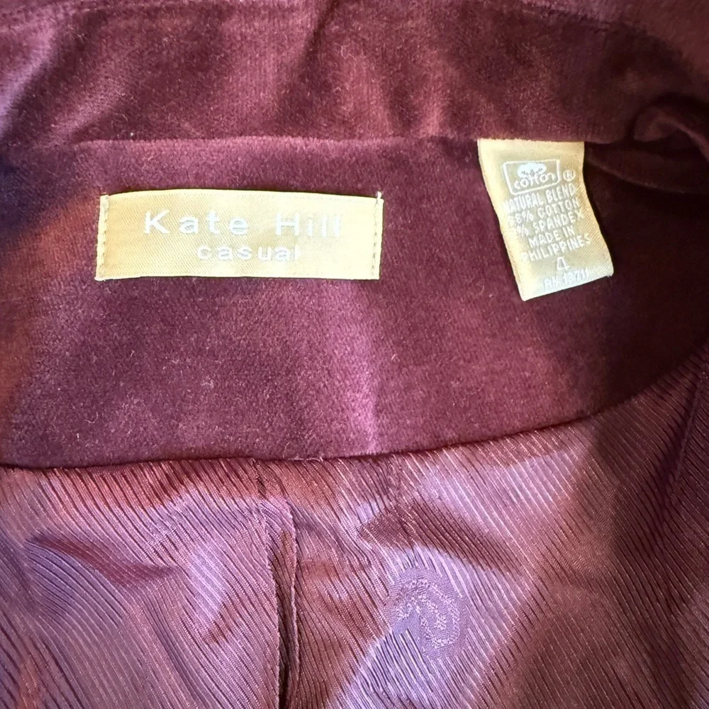 NWOT, Kate Hill Deep Red Blazer